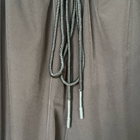 Black Tapered Track Pants with Elastic Waistband - Picture 2 of 8